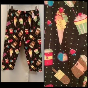 Leggings Capris Cropped Women’s O/S Regular Size 2-10 Summer Treats Pattern